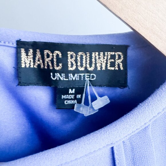 Marc Bouwer Lavender Pleated Detail Short Sheath Dress M - Picture 2 of 5